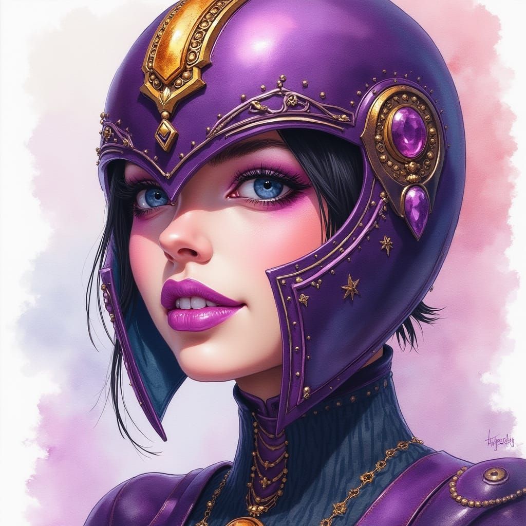 Vigilante Goddess in Opulent Armor