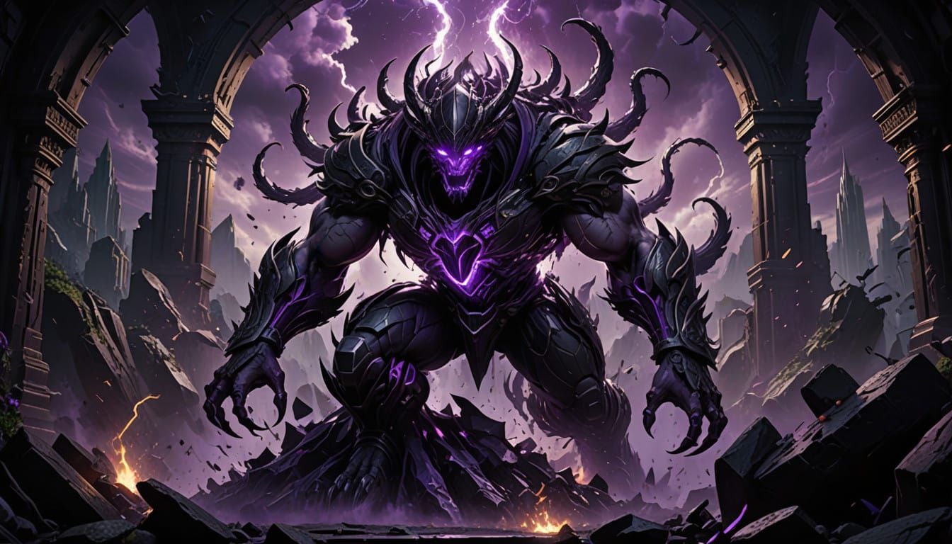 16k resolution, maximalist, Unreal Engine, circular dark portal made of deep purple smoke and vapors made in Avengers st...