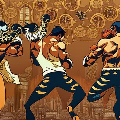 Original boxing street graffiti