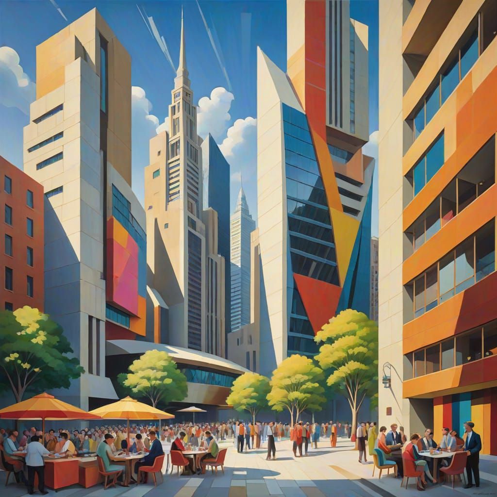 Vibrant Summer Evening at City Hall Toronto