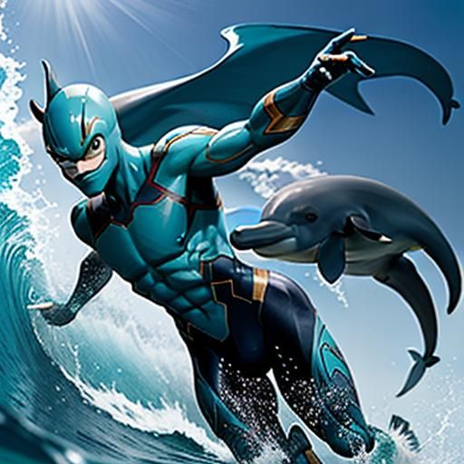 "Dolphin Boy" could be a fictional character you have in mind, perhaps a superhero or a character in a book.