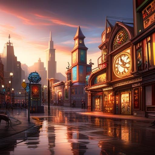 Jeweled Broadway Play in Detailed Matte Painting