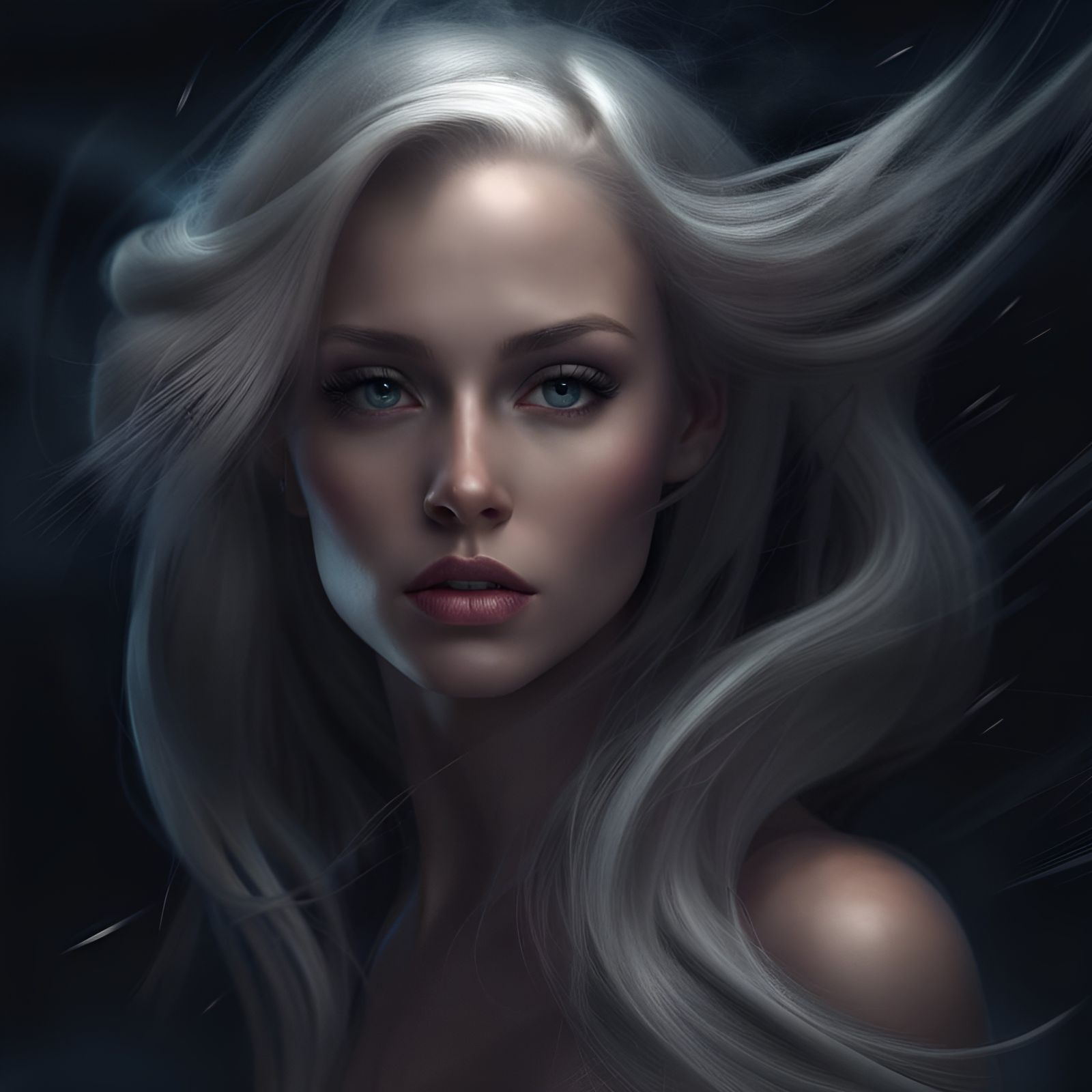 Glamorous Mummy in Fantasy Desert, Oil Painting Style