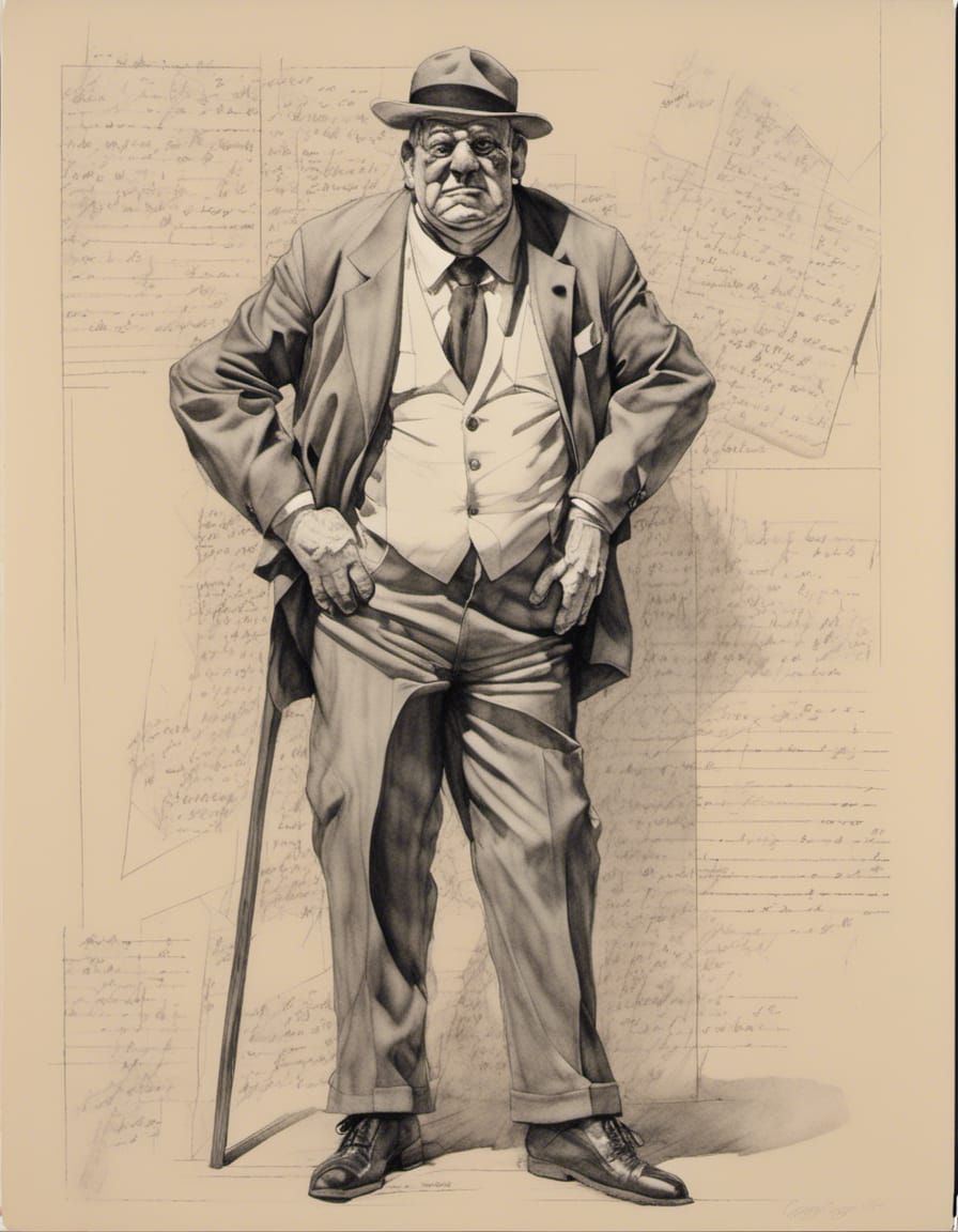 Expressionist Character Study in Relief Style