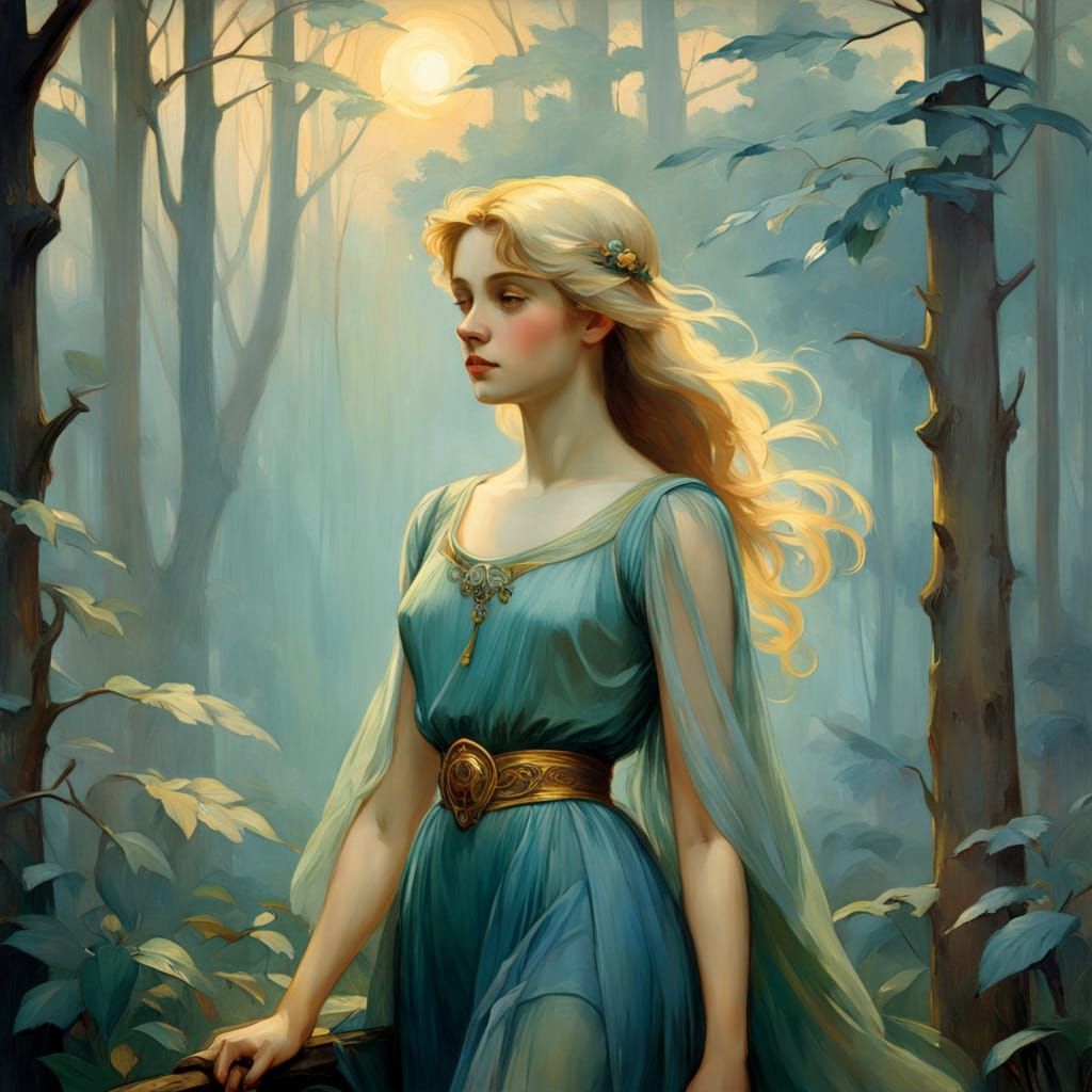 Atmospheria
STYLE: "A fusion of Alphonse Mucha+John William ...