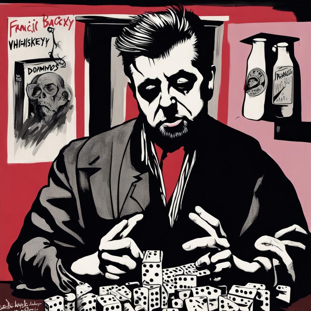 Grotesque Figure in Francis Bacon Style