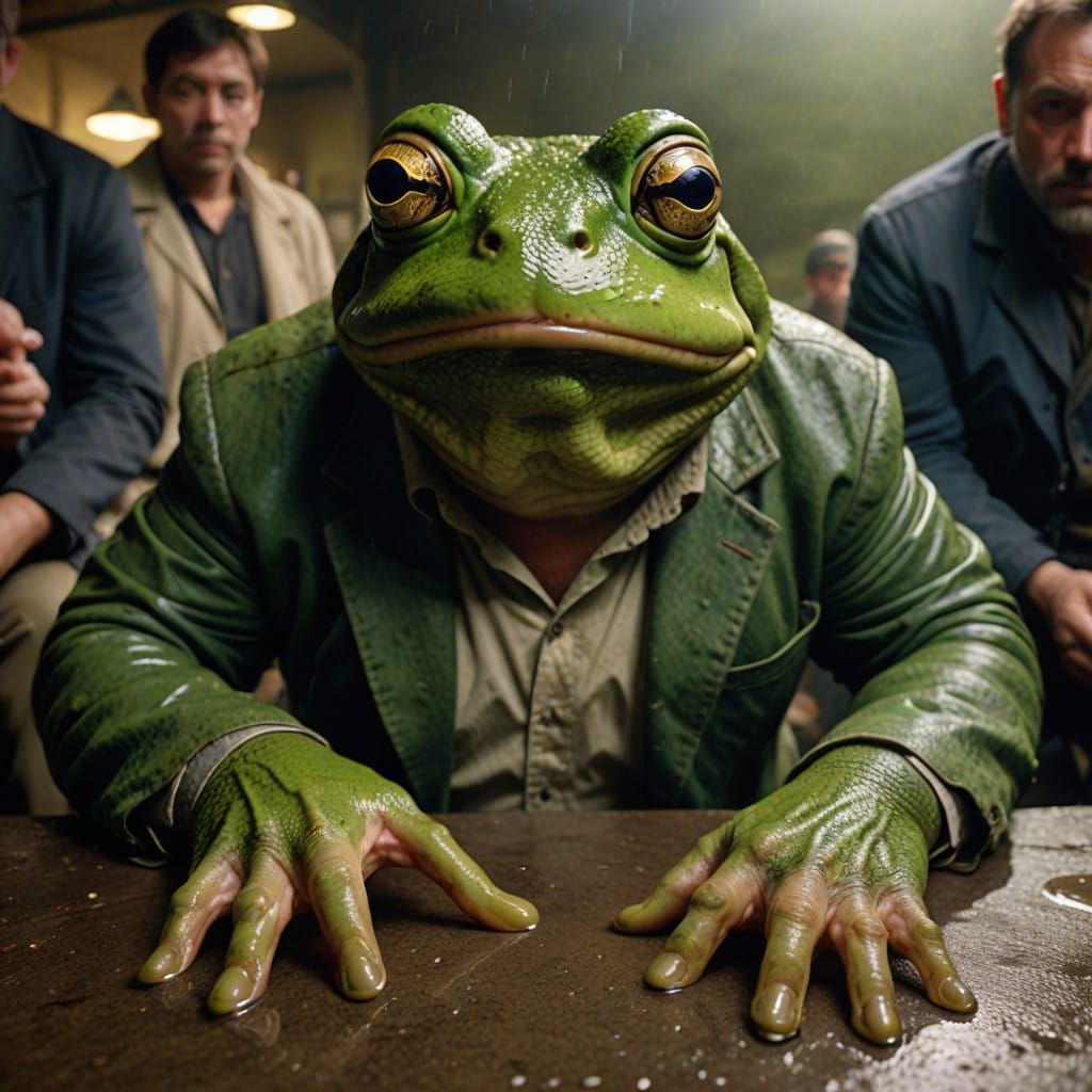 Giant Frog Devours a Man in a Chilling Scene