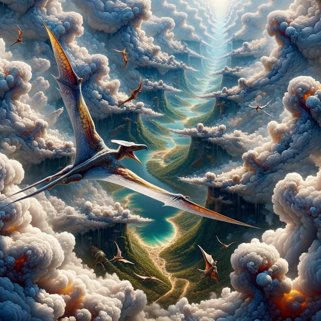 Jurassic world view from the above