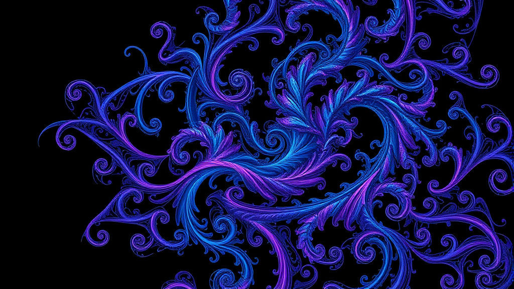 Electric Fractal Pattern in Cyberpunk Style