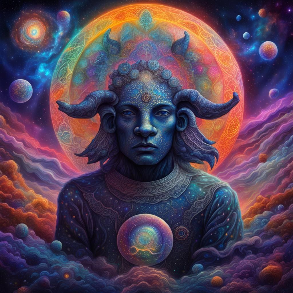 Cosmic Astral Love Destroys in Psychedelic Art