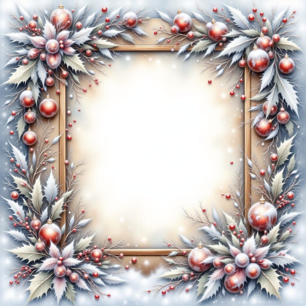 Festive Snowy Christmas Scrapbook Page with Alcohol Ink Text...