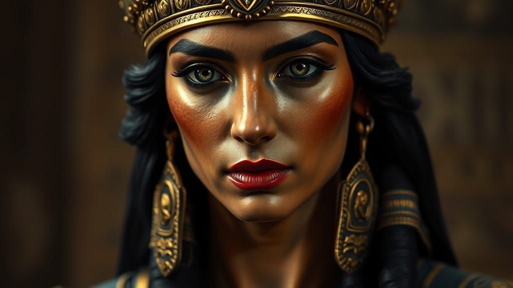 Ancient Egyptian Queen in Cinematic Hyperrealism