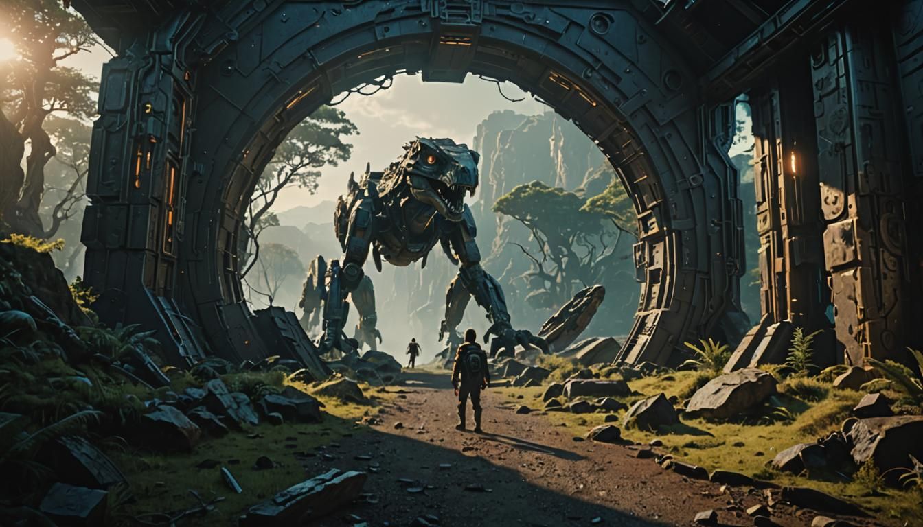 Cinematic Portal Between Worlds on Film