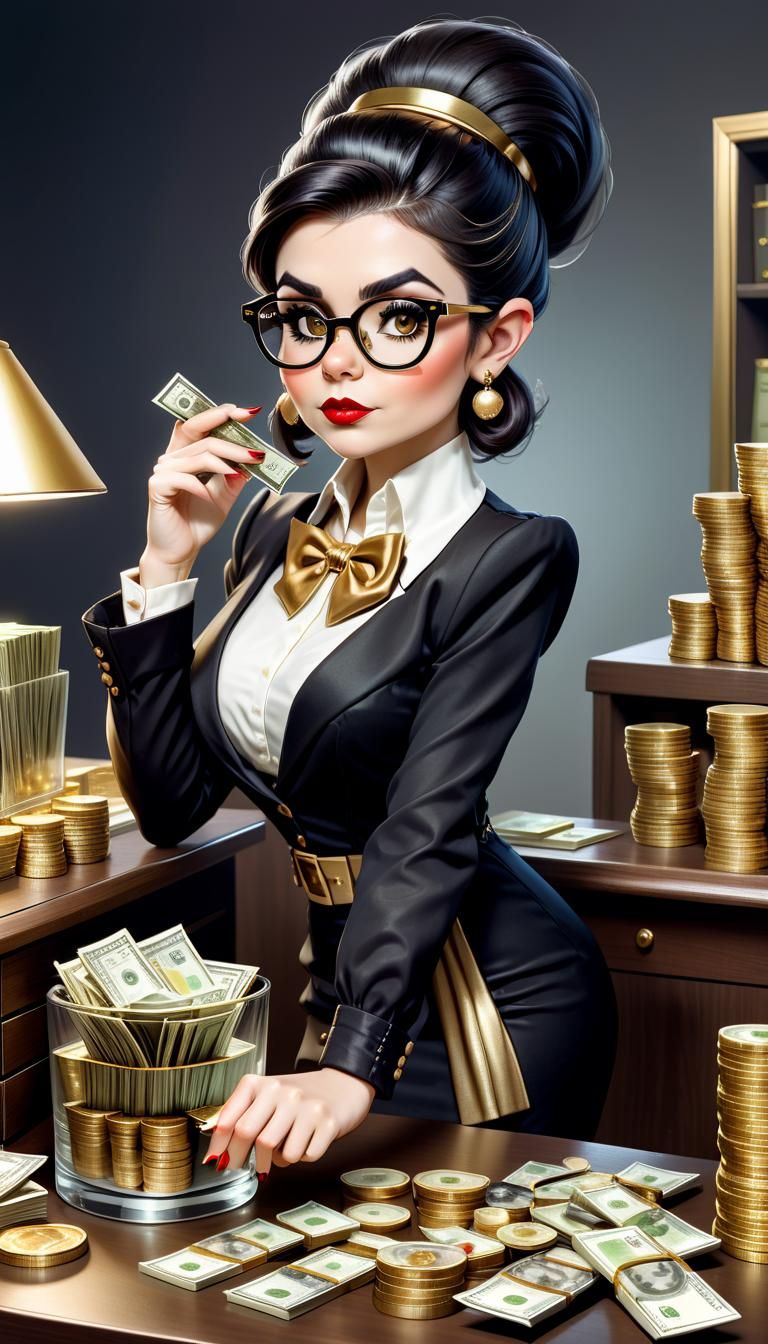 Glamorous Gnome Counting Money