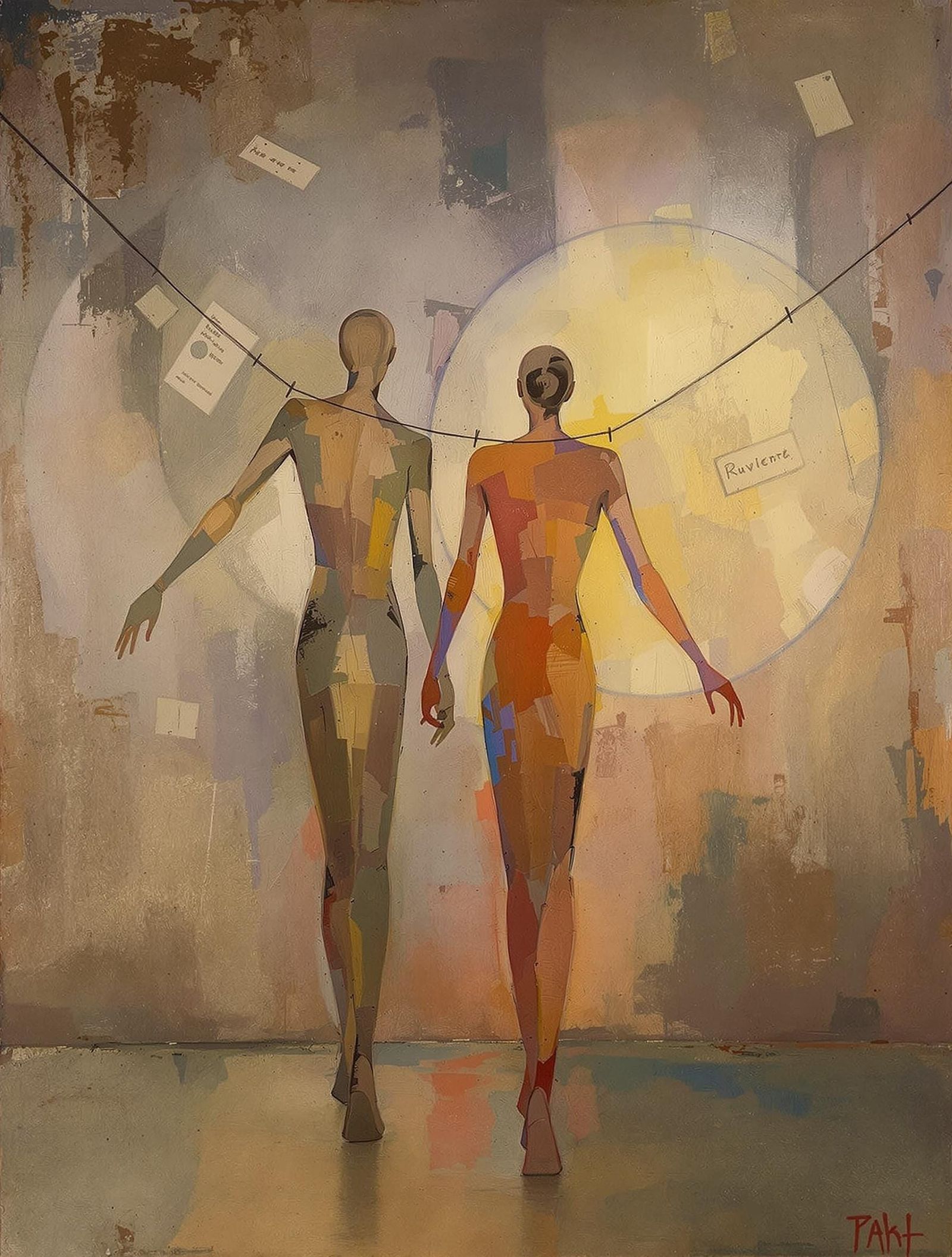 Lovers in Joyous Sorrow, Bauhaus Style