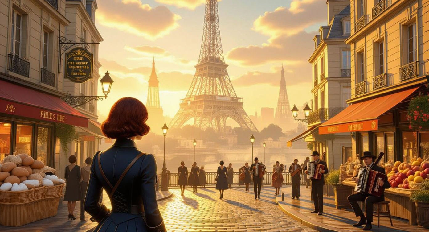 Elizabeth's Dream of Paris in Golden Hour Light