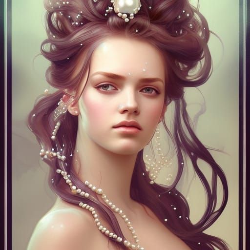 Gorgeous Mermaid Portrait in Hyperdetailed Splash Art Style