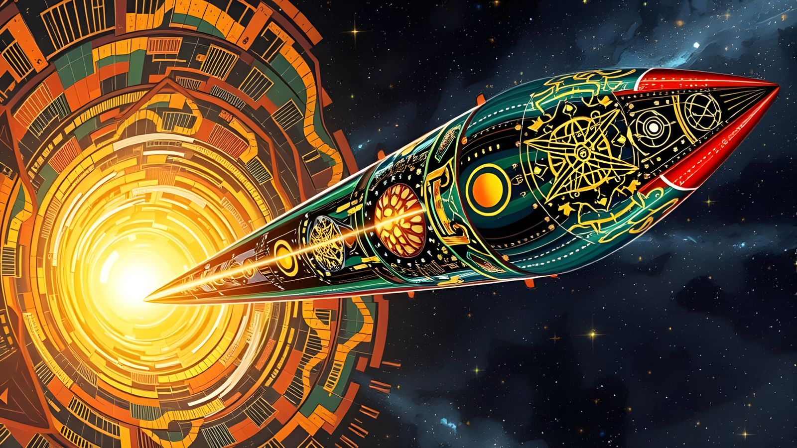 Gustav Klimt-Inspired Science Fiction Masterpiece: Cosmic Vo...