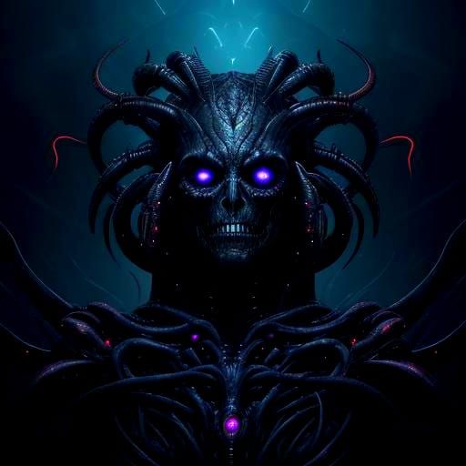 Horrific Biomechanical Cenobites in Dark Astral Style