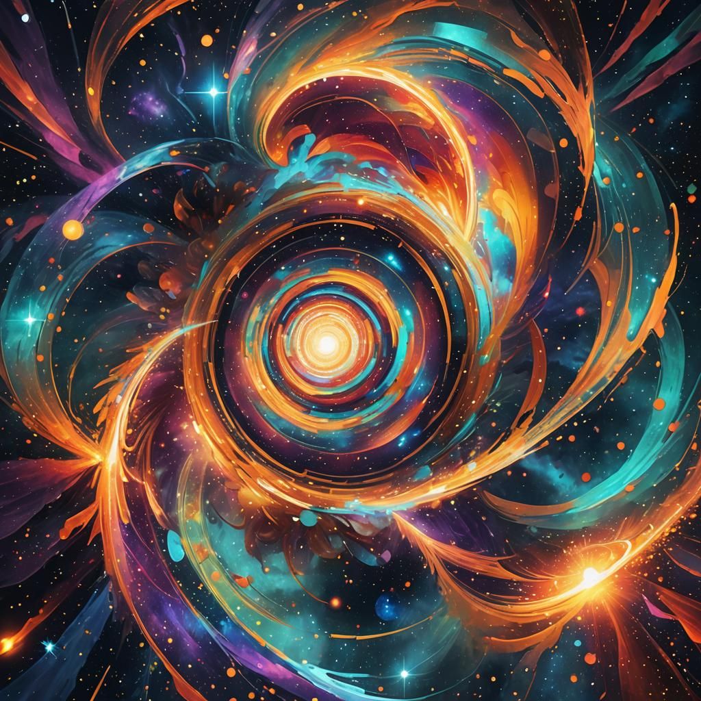 Surreal Cosmic Art: Timelines Converging to Light