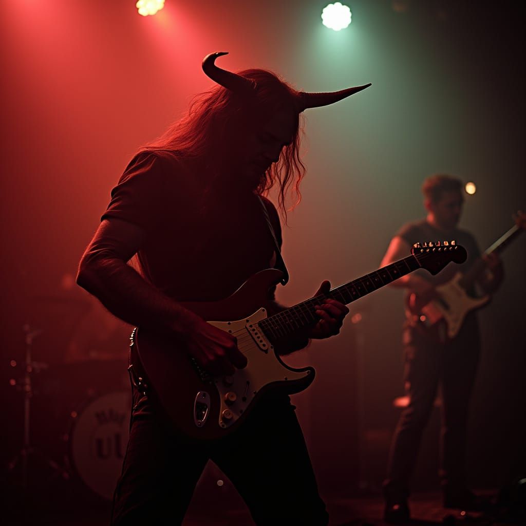 Gentle Devil Rocks Out on Electric Guitar