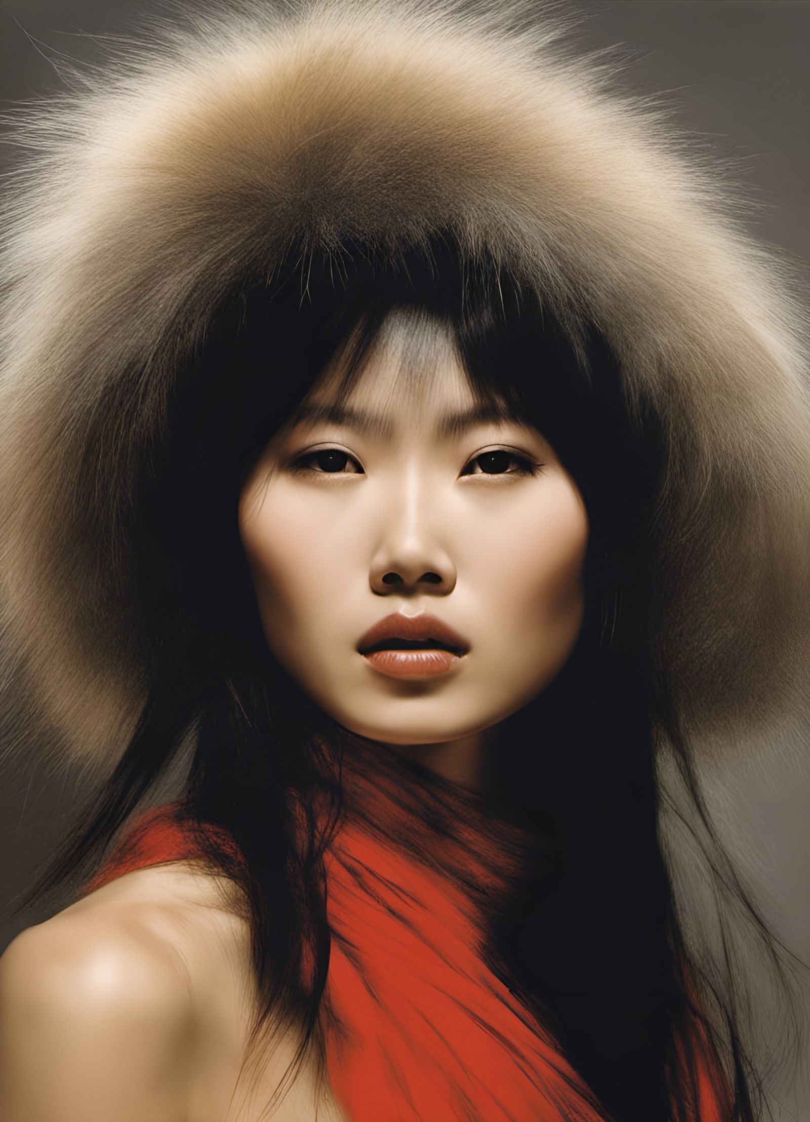 Abstract Portrait of Asian Woman, Rainer Style