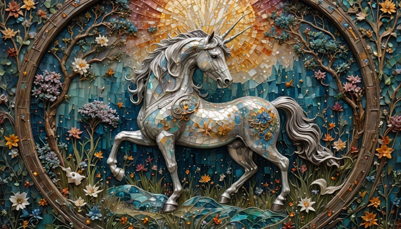 Unicorn mosaic