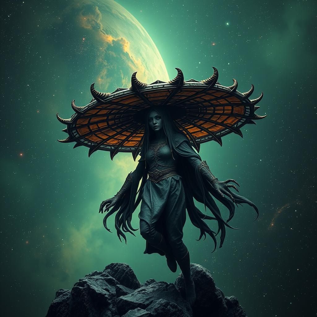 Cosmic Void Witch in the Style of Taron and Ash Thorp