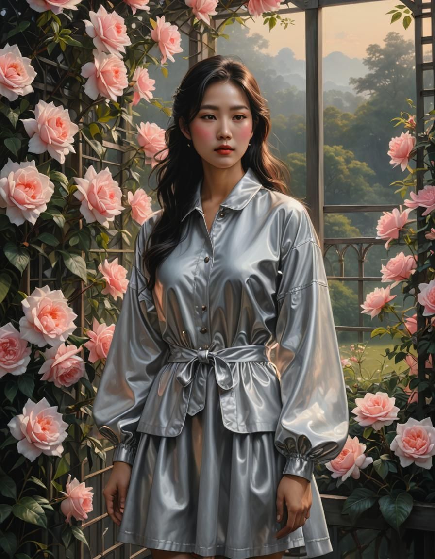 Misty Predawn: Shin Jae-eun in Chiaroscuro Oil
