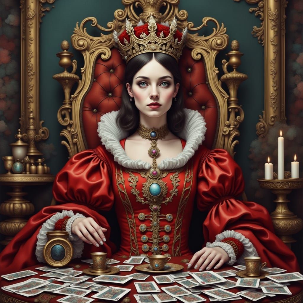 Regal Queen in Vibrant Wonderland