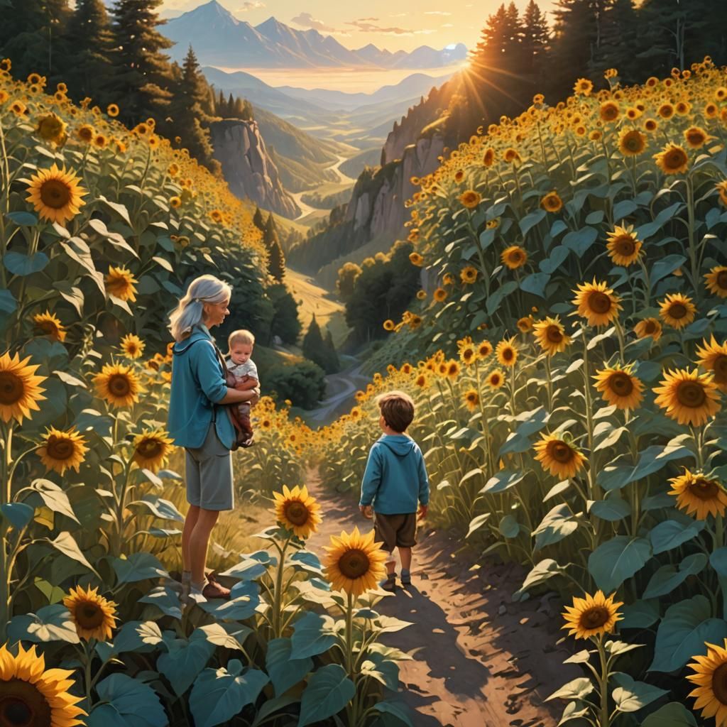 A Newborn to Elderly Life Journey, Pixel Art