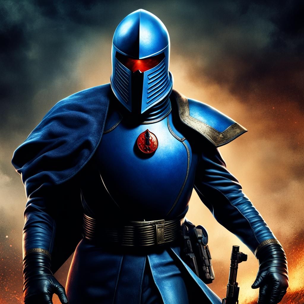 Cobra Commander Prepares for Battle: Comic Book Artwork
