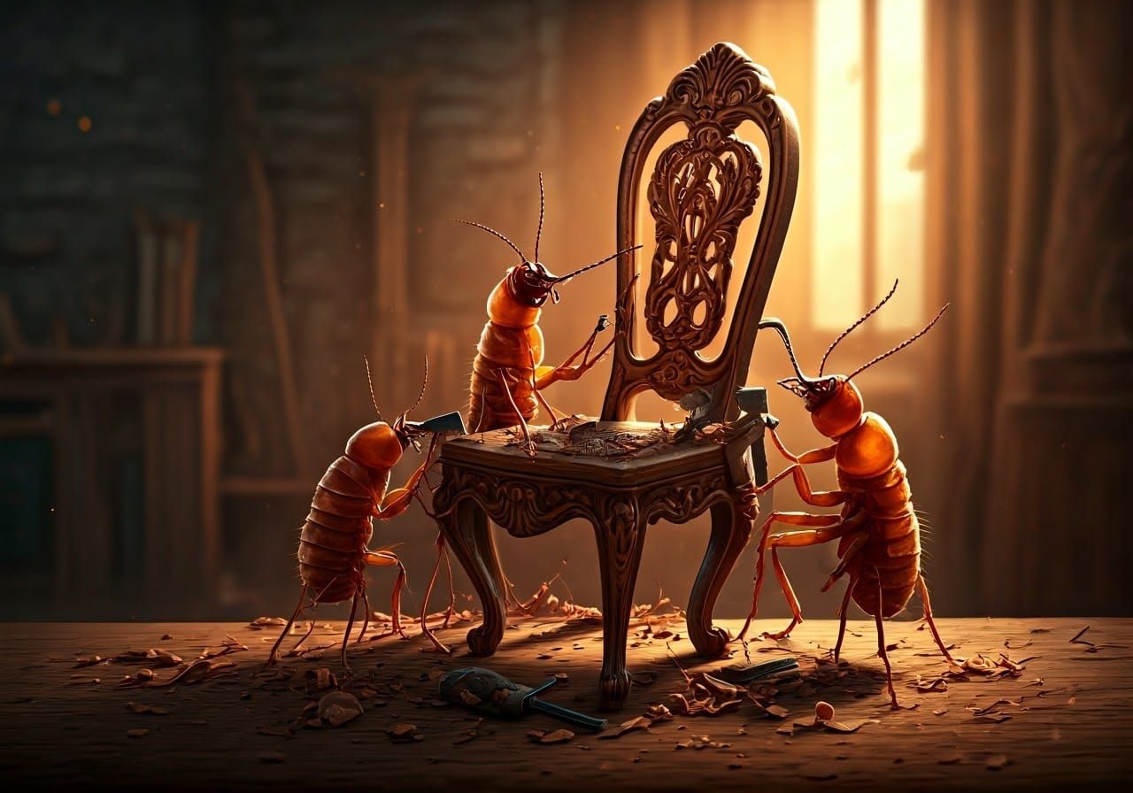 Termite Carpenters Create Rococo Chair