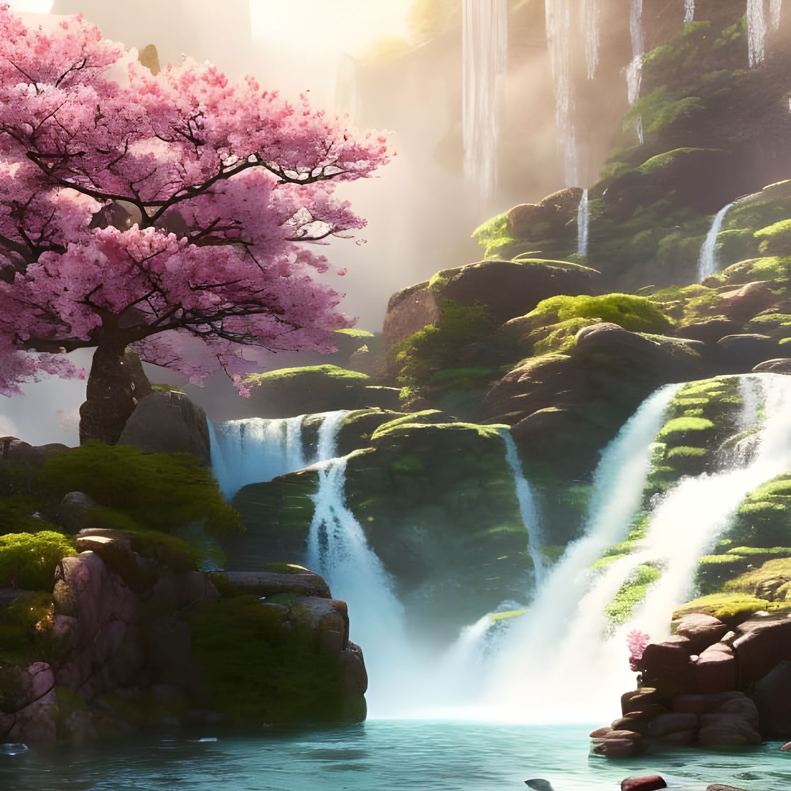 Cherry Blossom Waterfalls