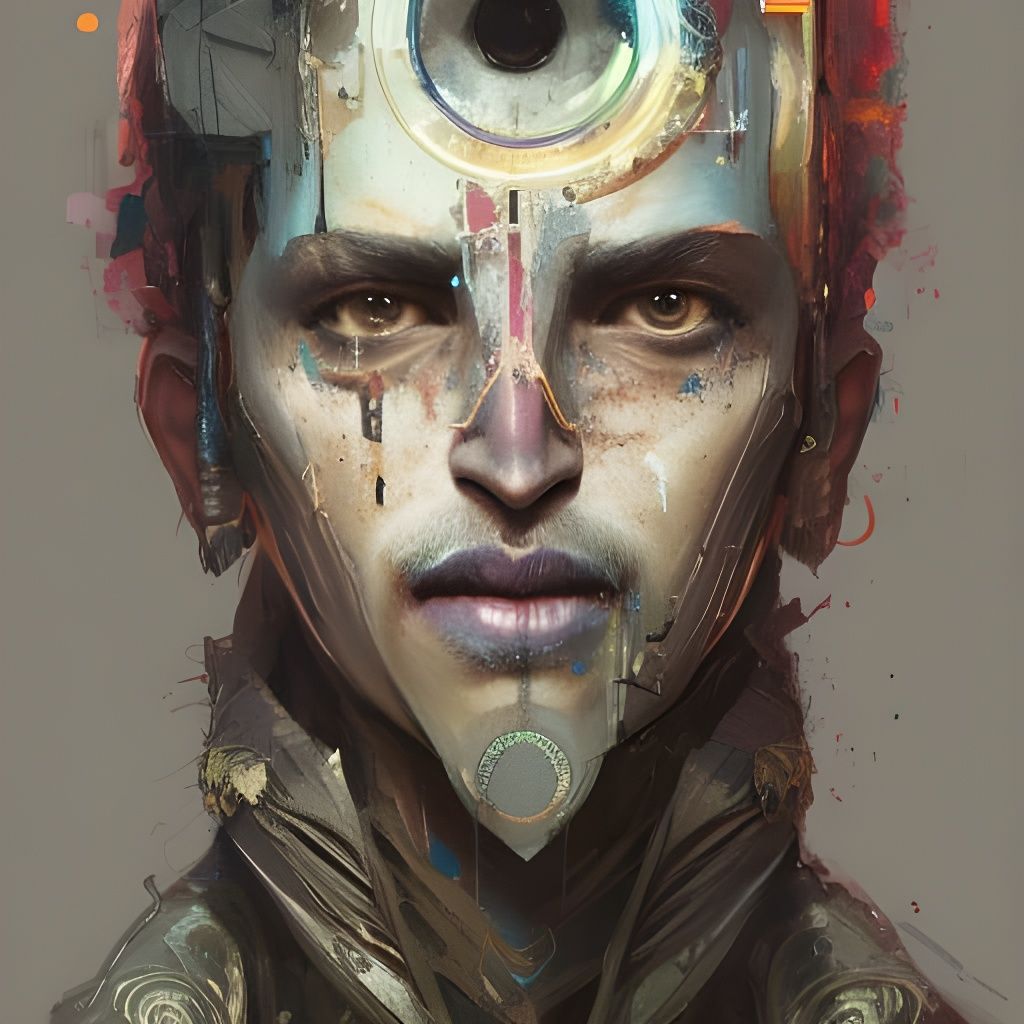 Elven Filigree Wizard Warrior Portrait