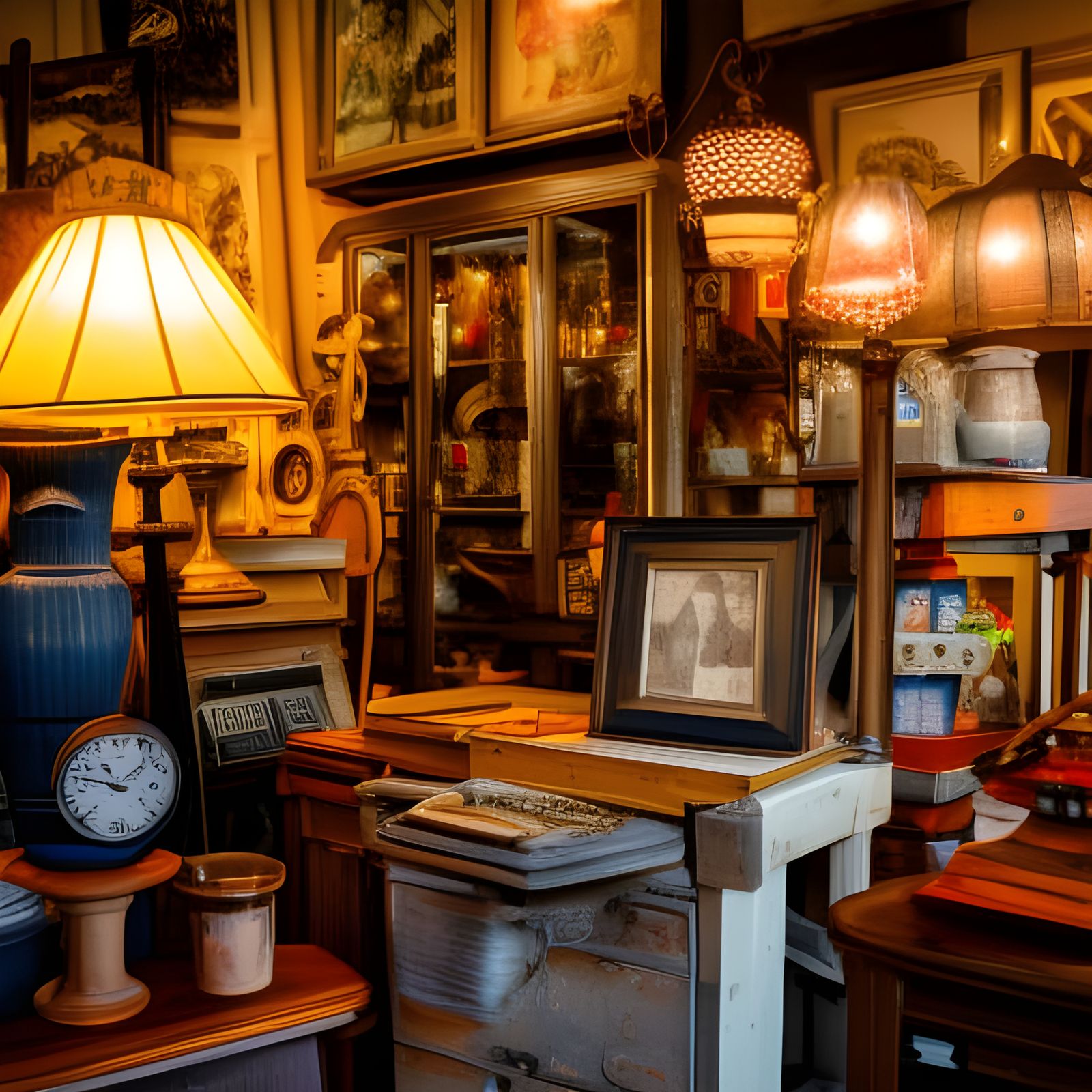 Antique Store Interior in Professional Photography Style