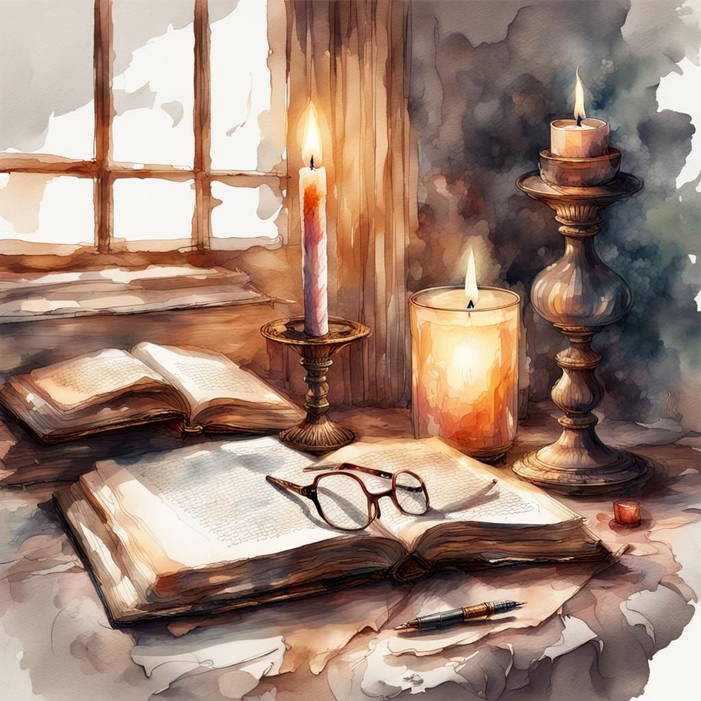 Reading By Candlelight