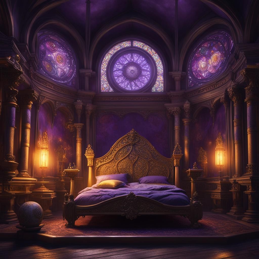 Dark Fantasy Bed: Hyperdetailed Concept Art