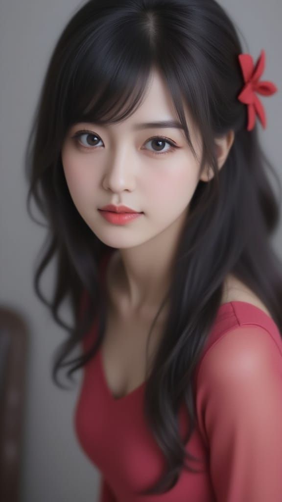 Cosplay Girl Portrait in Hazy Realism