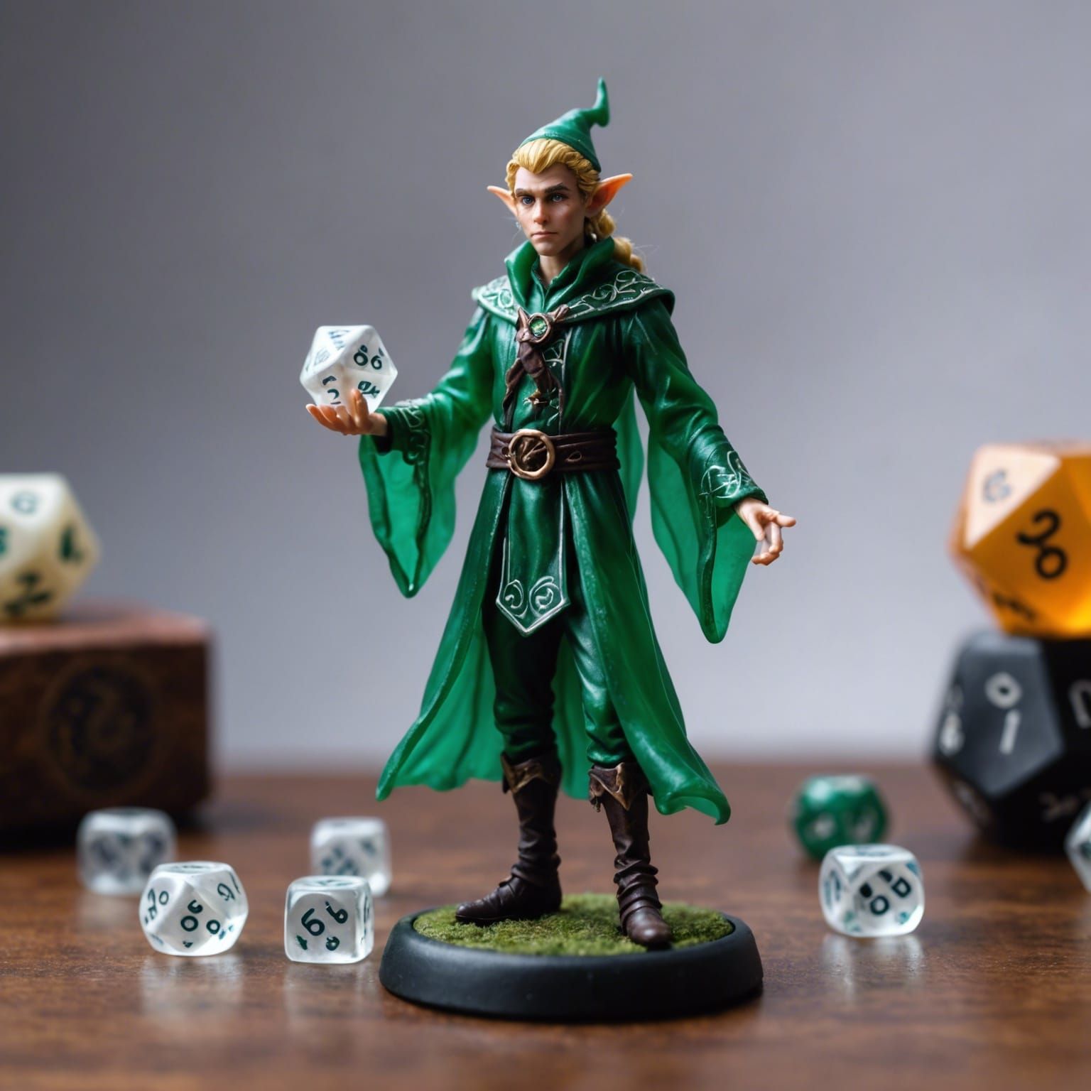 Fantasy Elf Sorcerer Miniature Macro Photograph