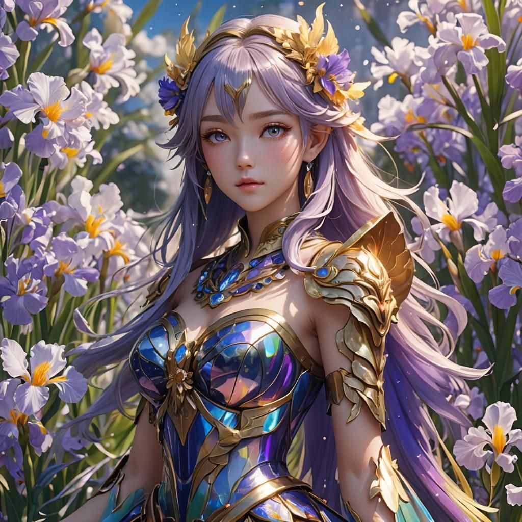 Goddess Iris: Detailed 3D Anime Art