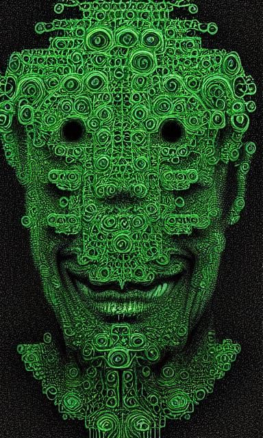 Agent Smith: Green ASCII Art by Burton & Close