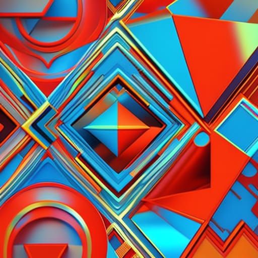 Geometric Fauvism in Cubist Art Deco Style