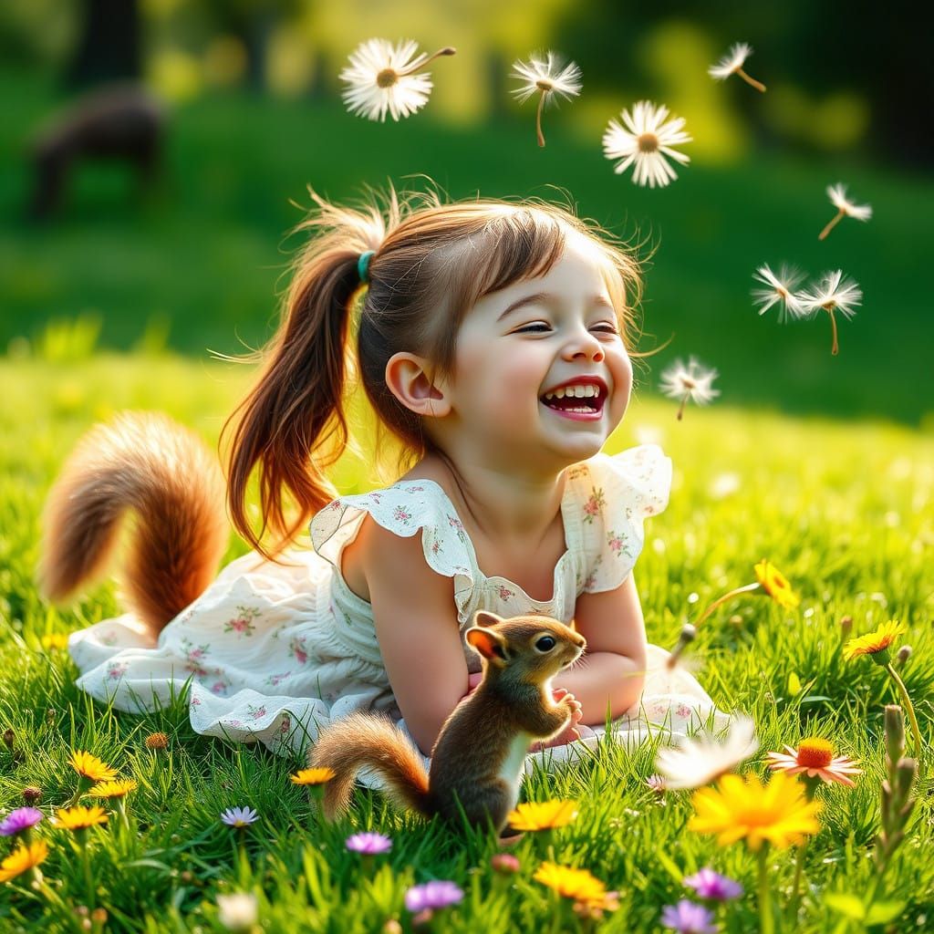 Whimsical Dandelion Dance in Soft Focus