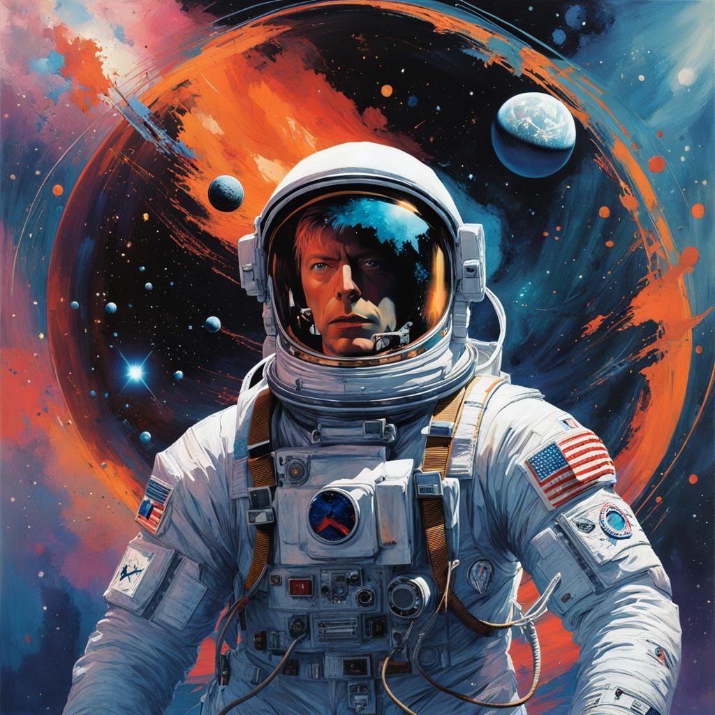 Astronaut in Eerie Space, Dark Surrealism