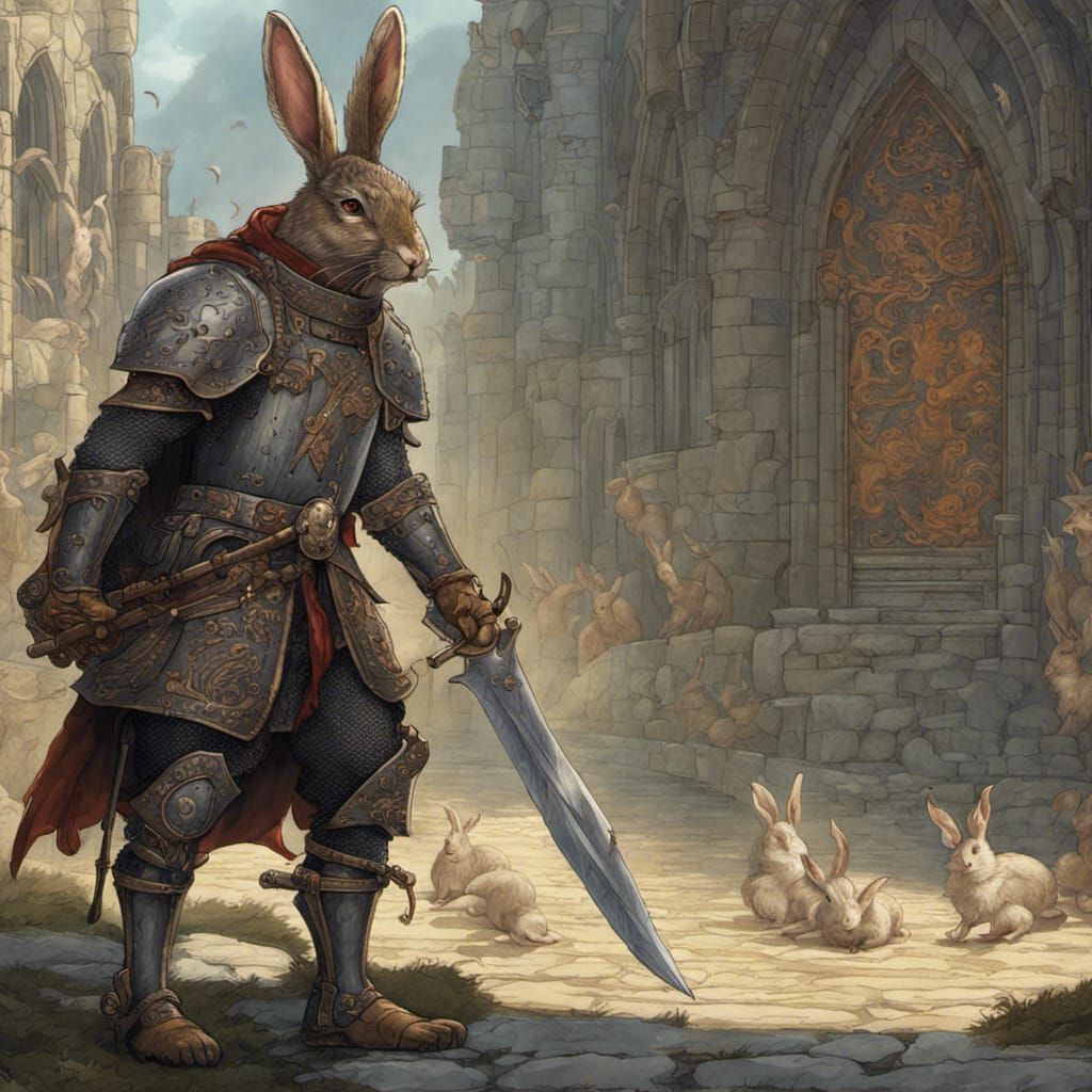Medieval Rabbit Warrior