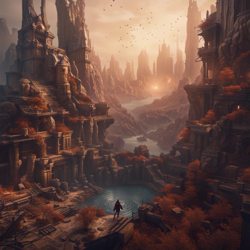 Fantastical Matte Painting in Deep Color
