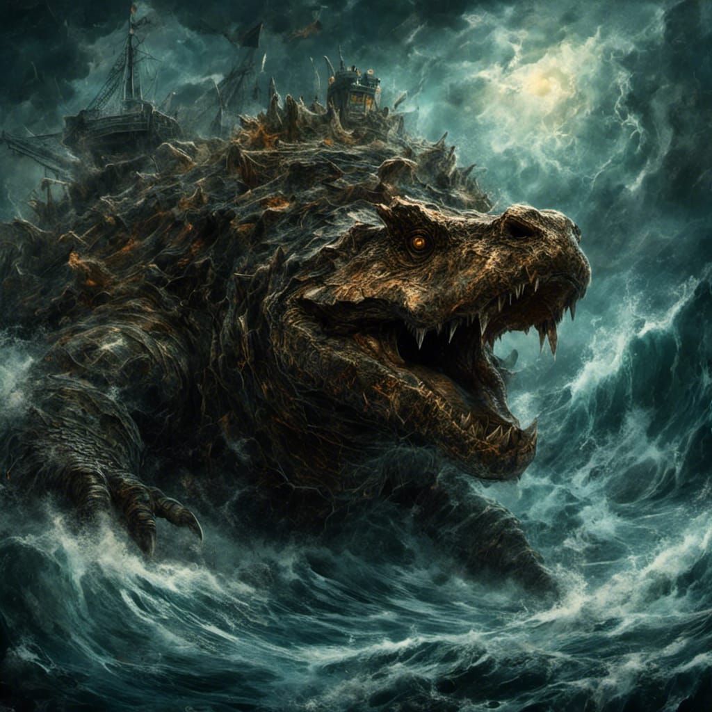 Colossal Turtle Behemoth Emerges from the Sea