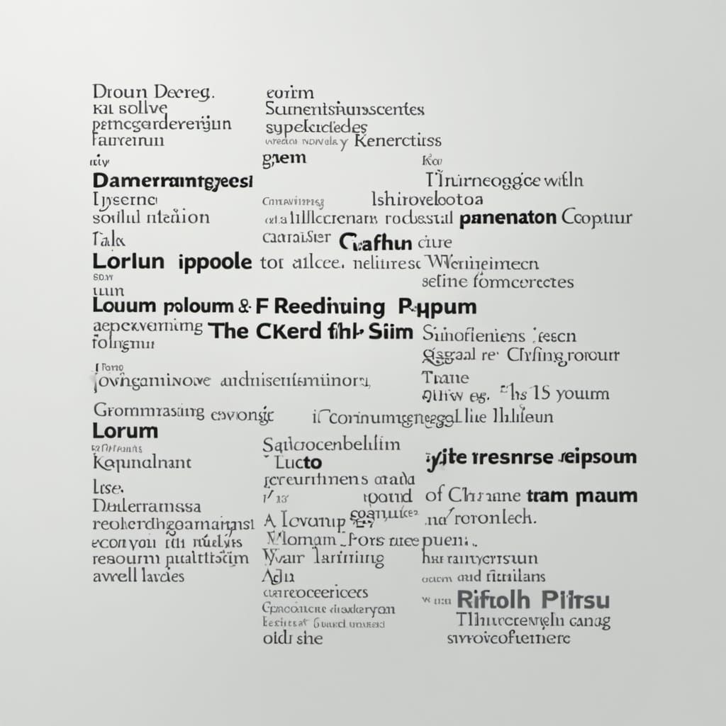 Lorum Ipsum in Digital Bits with Kerning Adjustment