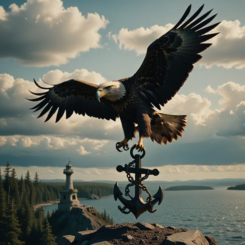 Dramatic Cinematic Eagle in Flight